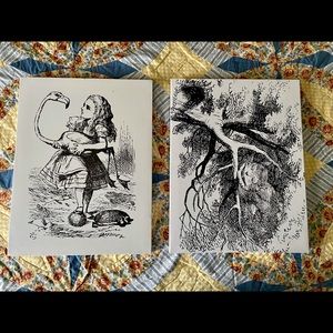 Alice in Wonderland Wall Canvas (Set of 2)